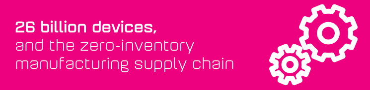 26 billion devices and the zero-inventory manufacturing supply chain